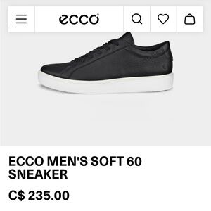 Ecco soft 60 black size eu 42 us 8-8.5